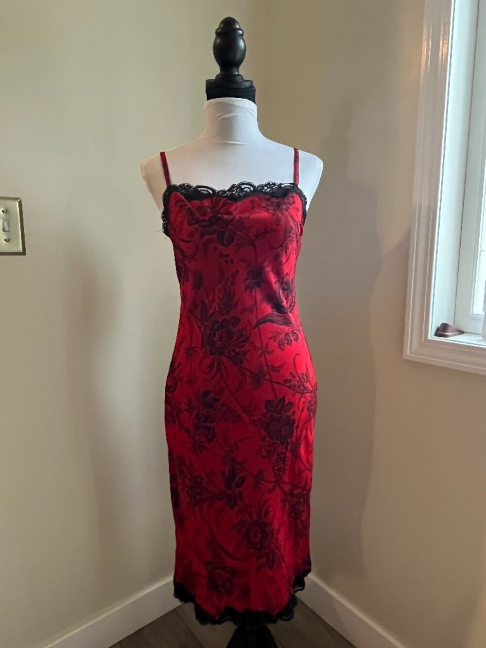 Vintage Betsey Johnson Floral Slip Dress, Size Medium